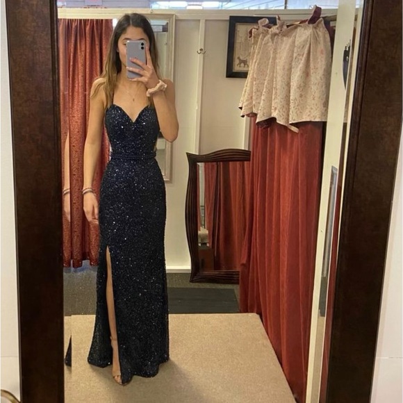 Scala Prom Dress in Midnight Blue - Picture 4 of 5